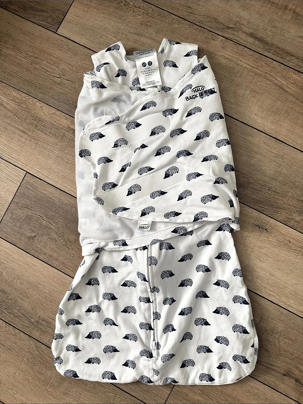 HALO SleepSack Swaddle Baby 3-6m White & Blue